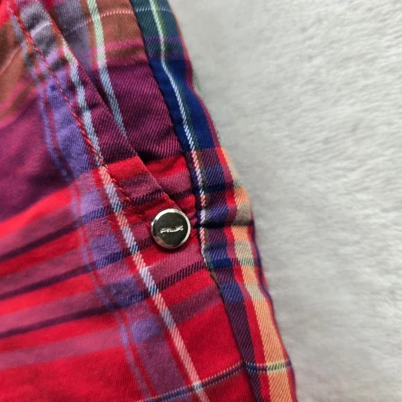 RLX Ralph Lauren Golf Shorts Mens 34 Red Multi Plaid Cotton Blend Performance - Picture 3 of 8